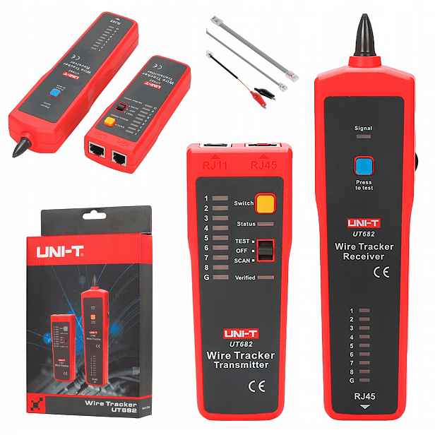 Vyhledávač Kabelů Uni-t UT682 Tester Kabelů RJ45 RJ11 Telefonní Jednotka