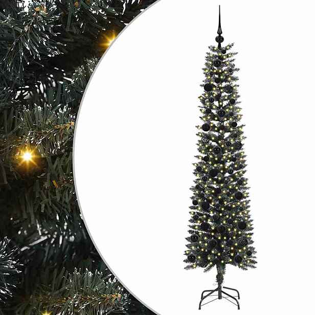 vidaXL Umělý vánoční stromeček Zelená 180 cm PVC, plast a ocel