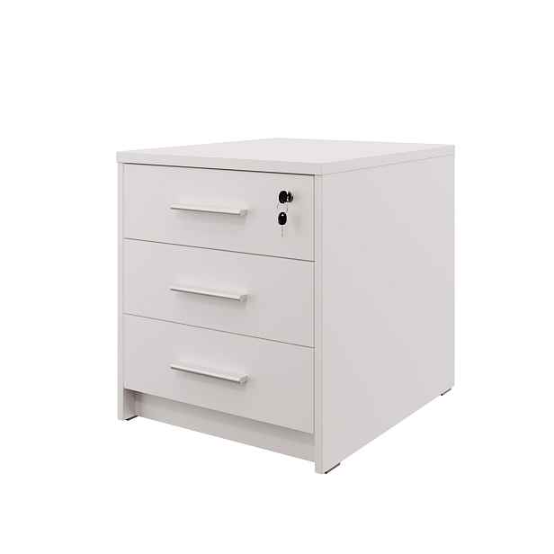 Uzamykatelná komoda pod tiskárnu NEJBY GIANNI, hloubka 60 cm, bílá