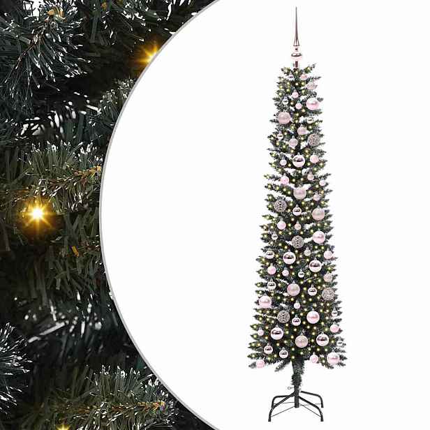 vidaXL Umělý vánoční stromeček Zelená 180 cm PVC, plast a ocel