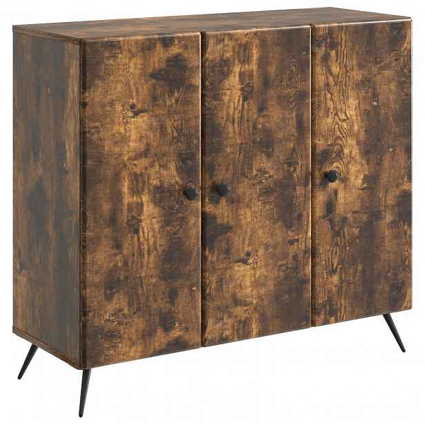 vidaXL Servírovací skříň Kouřový dub 89 x 34,5 x 80 cm