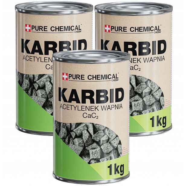 Karbid Čistý Karbid Vápníku 3 x 1 kg (3 kg)