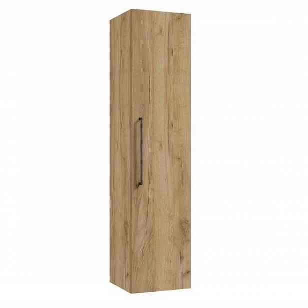 Koupelnový sloupek závěsná skříňka 140x32 cm dub craft zlatý