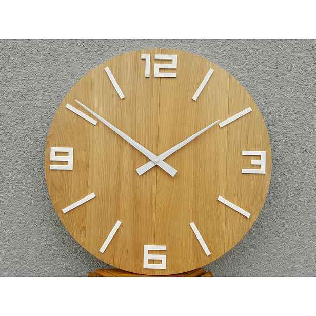 ModernClock Nástěnné hodiny Rustikální hnědo-bílé