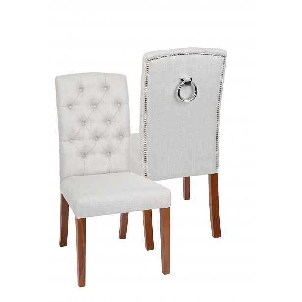 Snap Astoria Chesterfield 3 s cvočky a klepadlem židle bílá