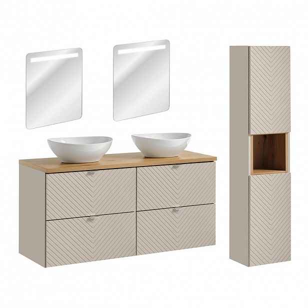 Petits-meubles KOUPELNOVÝ NÁBYTEK 120.4cm Manoa 2er-Set Kašmír
