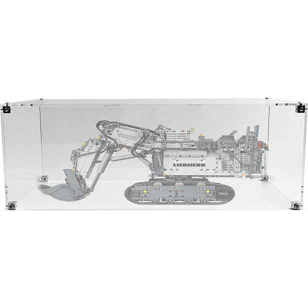 Drewlandská vitrína pro stavebnici Lego 42100 Technic – Bagr Liebherr R 9800