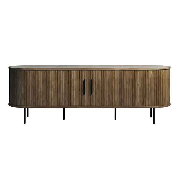 Hnědý TV stolek v dekoru dubu 180x56x45 cm Nola – Unique Furniture