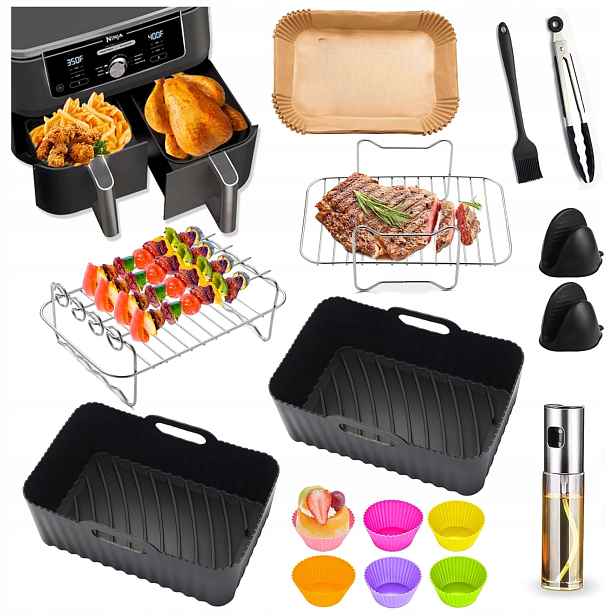 Příslušenství K Fritéze 119 Kusů Ninja Dual Zone Airfryer 7 L 9 L