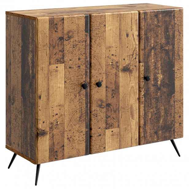 vidaXL Servírovací skříň Staré dřevo 89 x 34,5 x 80 cm