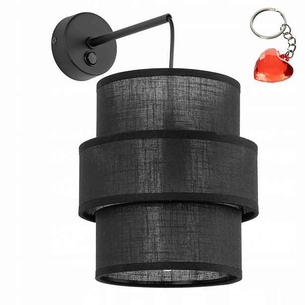 Nástěnné svítidlo Calisto Černý Kov E27 15W Moderní Tk Lighting