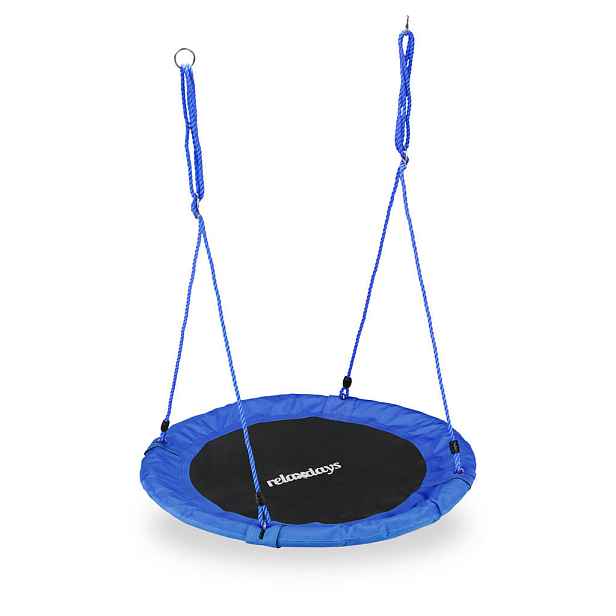 Relaxdays HOUPAČKA hnízdová modrá nastavitelná výška 90 cm