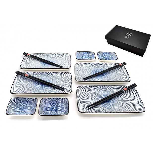 Sada na sushi pro 4 osoby Tokusa Blue Black Box