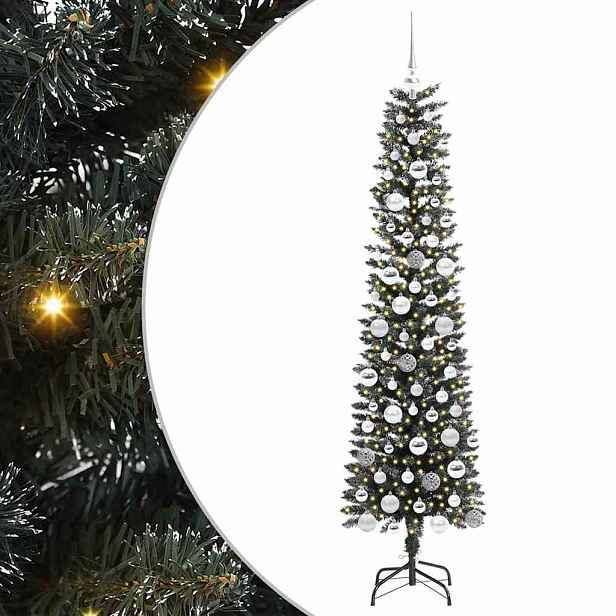 vidaXL Umělý vánoční stromeček Zelená 180 cm PVC, plast a ocel