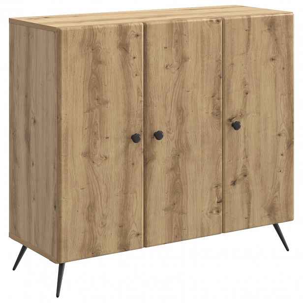 vidaXL Servírovací skříň Dub artisan 89 x 34,5 x 80 cm