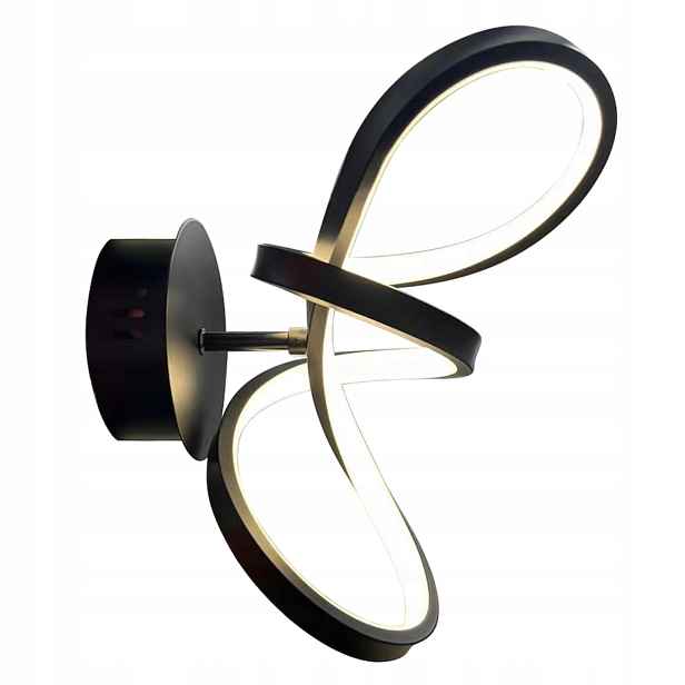 Nástěnná Led lampa černá nad zrcadlo do předsíně Tesoro Black X