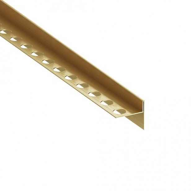 Spádová lišta "T" Eviso gold kartáčovaný, nerez PVD, délka 120 cm, výška hrany 11 mm, LSGB0002
