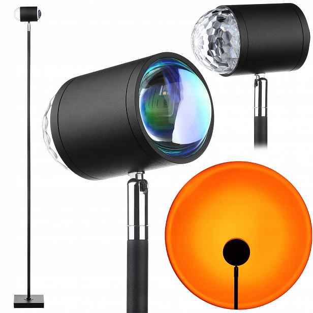 Stojací lampa projektor oblohy a slunce 2v1 Západ Slunce