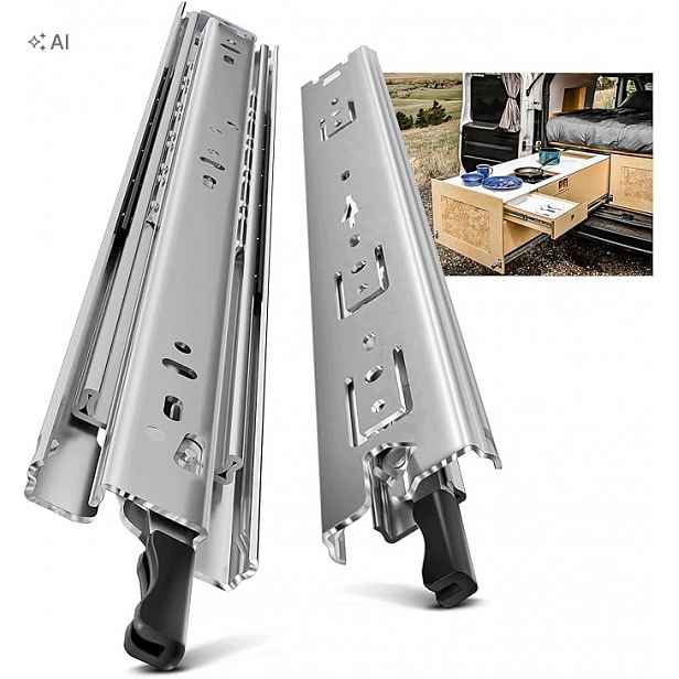 Zásuvková lišta s plným výsuvem 900 mm s aretací Aolisheng