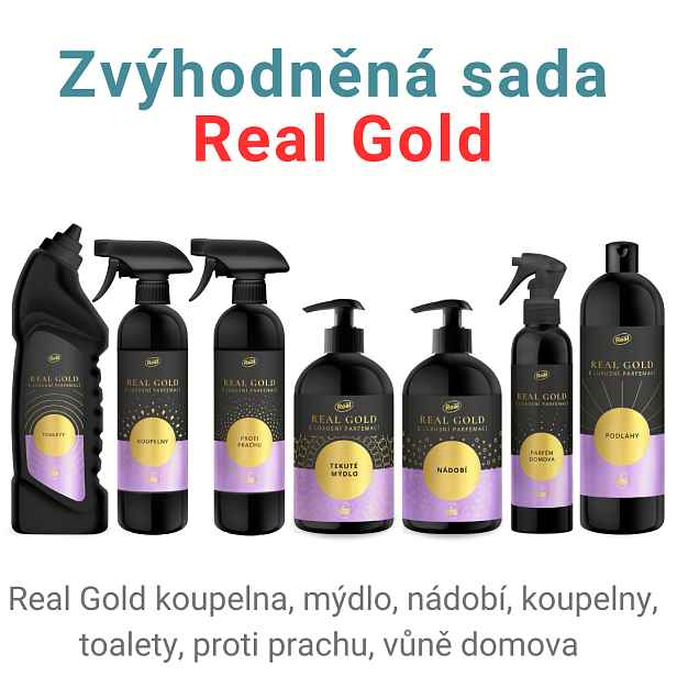 Zvýhodněná sada čistících prostředků  Real Gold 7 ks