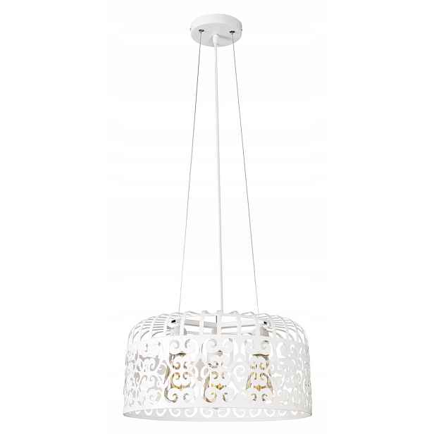 Závěsná lampa vintage bílá matná do obývacího pokoje jídelny 175 cm Rabalux