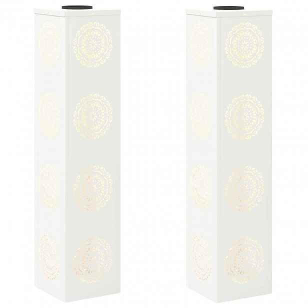 vidaXL Solární LED Cestovní Světlo 2 ks Teplá bílá 18 x 18 x 80 cm