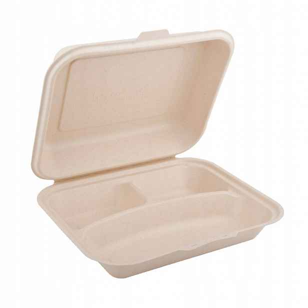 Jídelní box trojdílná, dvouvrstvá, 1500 ml 24,1 x 21 x 4 cm, 50 Ks.