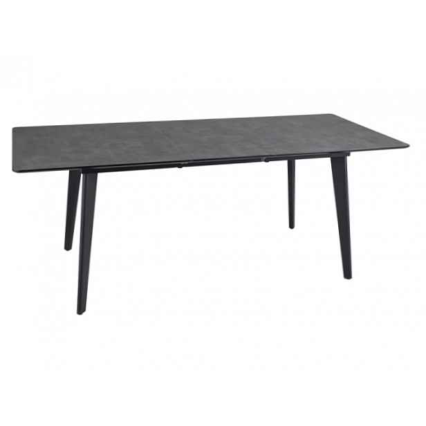 Rozkládací jídelní stůl s deskou v dekoru mramor RENE MARMUR 160(200)x90 cm šedý