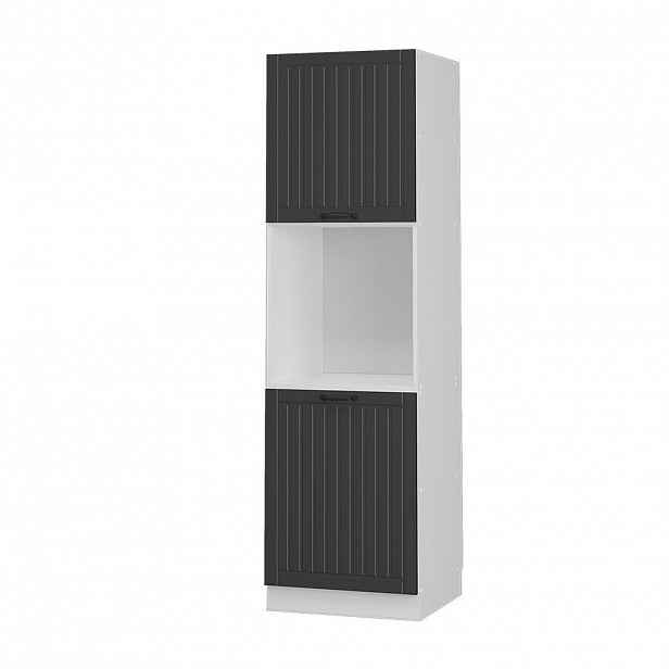 Vicco SKŘÍŇKA NA VESTAVĚNOU TROUBU Fame-Line Antracitový venkovský dům 60 cm otevřený
