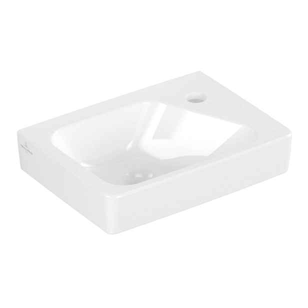 Villeroy & Boch Architectura - Umývátko 36x26 cm, bez přepadu, s otvorem pro baterii vpravo, alpská bílá 43863701