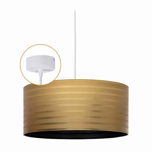 Závěsná lampa Abażur 35 cm stropní 1x E27 60 W Lustr stínidlo Zlatá Led