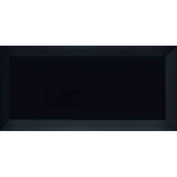 Obklad Ribesalbes Chic Colors negro bisel 10x20 cm lesk CHICC1351