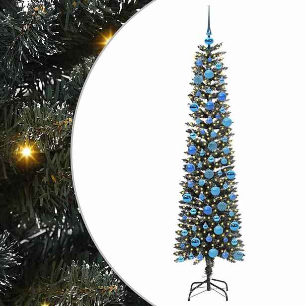 vidaXL Umělý vánoční stromeček Zelená 180 cm PVC, plast a ocel