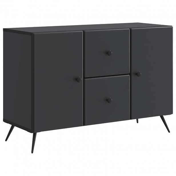 vidaXL Servírovací skříň Černá 89 x 34,5 x 60 cm Kompozitní dřevo