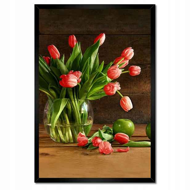 Plakáty v rámu 40x60 Červené tulipány