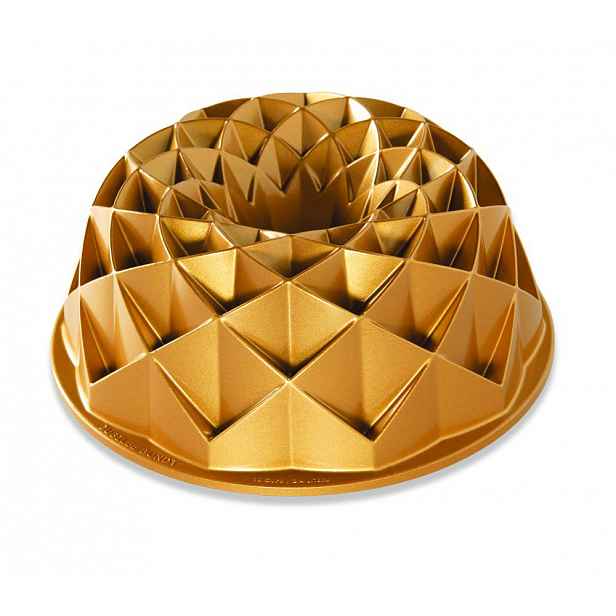 Forma na bábovku Nordic Ware Jubilee, zlatá, 2,3 l