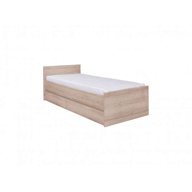 Jednolůžková postel s roštem 90x200 LIONU - dub sonoma