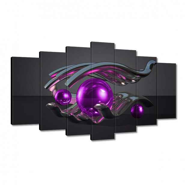 Obrazy 140x80 Fialové koule