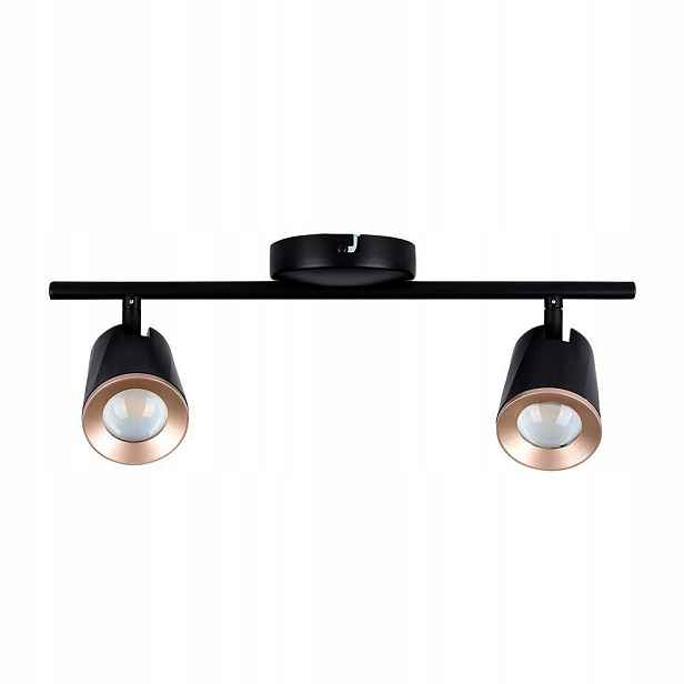 Stropní svítidlo nástěnná 2 Led světlomety černá měděná 40 cm 4000K V-tac