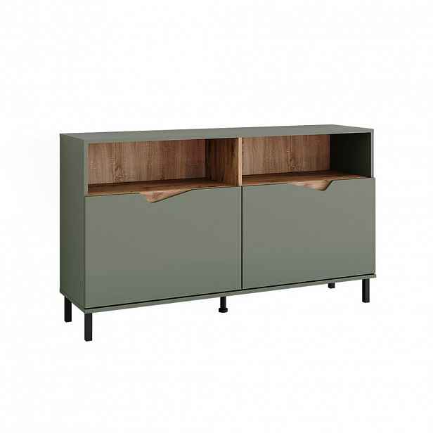 Vicco KREDENC Marelle Zelená/umělecká 140 x 81.3 cm se 2 dveřmi