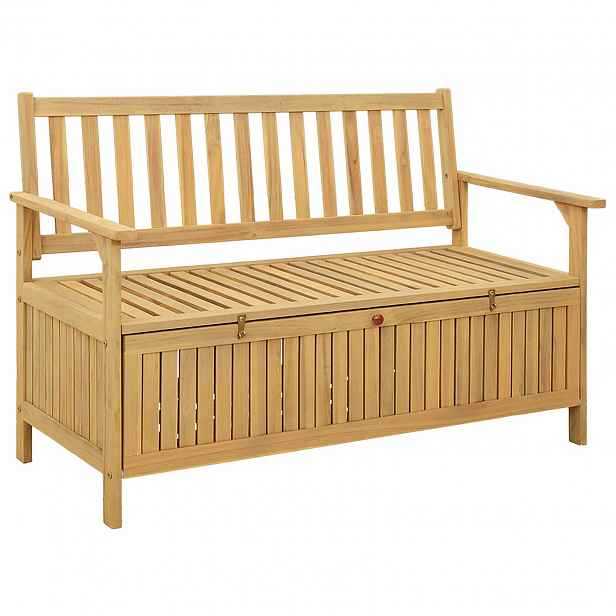 vidaXL Úložná lavice 2 -Seater 120 x 63 x 84 cm Masivní akácie