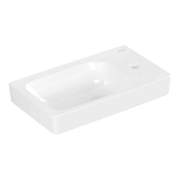 Villeroy & Boch Architectura - Umývátko 48x28 cm, bez přepadu, s otvorem pro baterii vpravo, alpská bílá 43864901