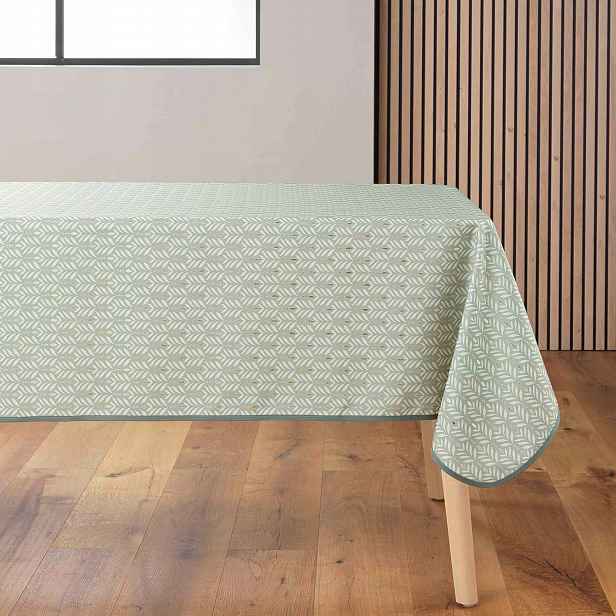 Zelený Obdélníkový Ubrus S Lesklým Vzorem Do Jídelny 145 X 240 CM