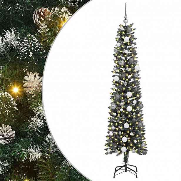 vidaXL Umělý vánoční stromeček Zelená 210 cm PVC, plast a ocel