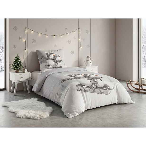 3D povlečení z Renforcé bavlny FROSTY šedé, 100% bavlna Rozměr povlečení: 80 x 80 cm | 135 x 200 cm