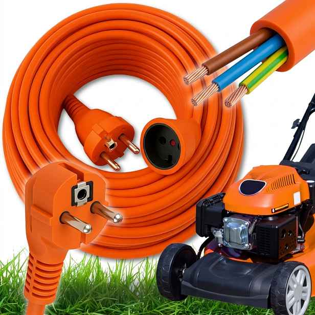Prodlužovací Kabel 50 M Pro Zahradní Sekačku S Uzemněním, Silný
