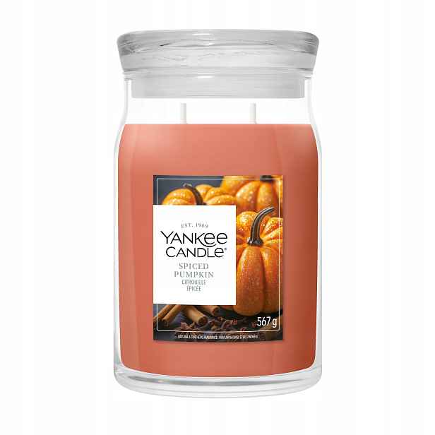 Velká vonná svíčka Yankee Candle Spiced Pumpkin