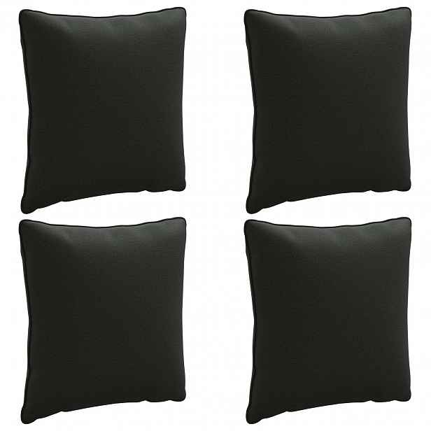 vidaXL 4-dílné zádové polstrování PUTTEN 4 pcs 100% polyester Černá