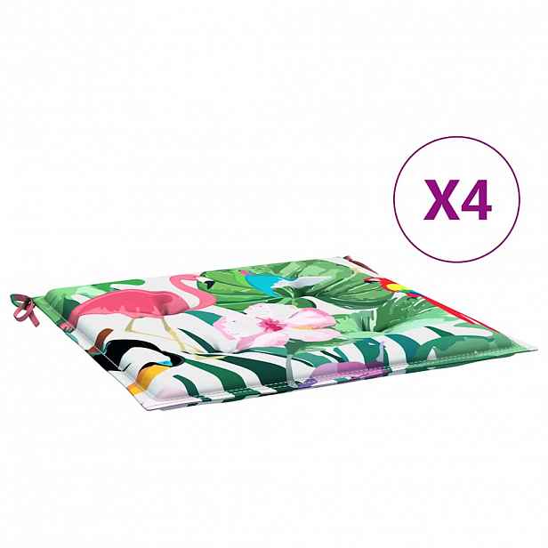 vidaXL Podušky na zahradní židli 4 ks vícebarevné 40x40x3 cm textil