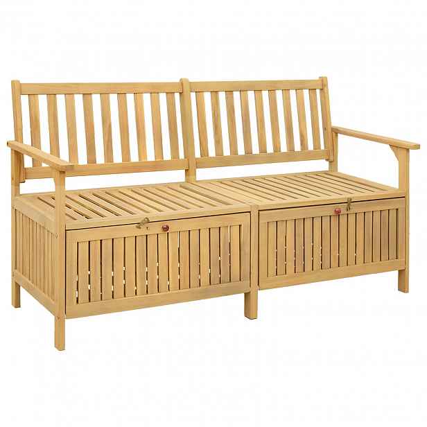 vidaXL Úložná lavice 2 -Seater 148 x 63 x 84 cm Masivní akácie